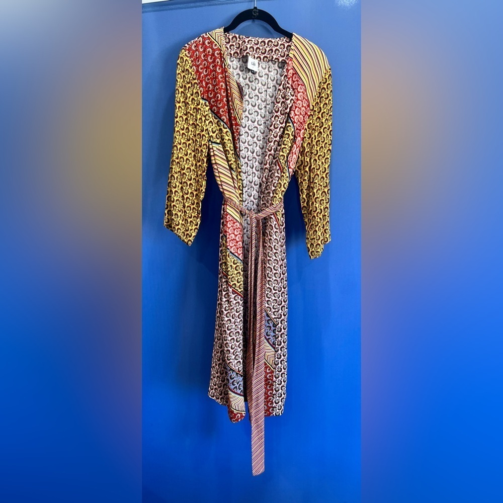 CABi 5664 Poet Jacket Open Kimono Boho Patchwork Colorful Floral Print